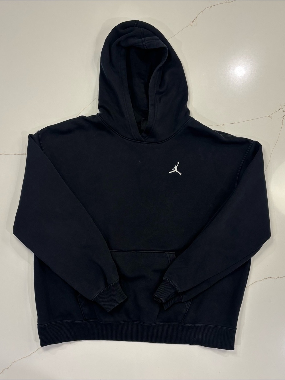 Jordan Black Pullover Hoodie with White Jumpman Logo